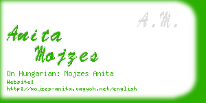 anita mojzes business card